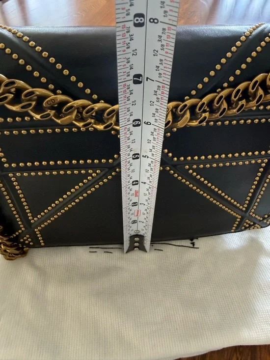 Lambskin Studded Medium Diorama Flap Bag Black Gently Worn - Picture 11 of 16